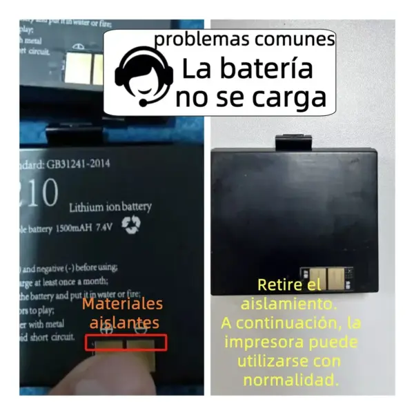 Impresora Térmica 58mm Inalámbrica Portatil USB y Bluetooth - Imagen 7