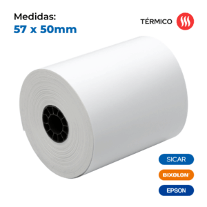 Papel Térmico 57 x 40mm Impresora 58mm