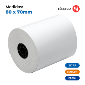 Papel térmico 80 x 70mm Impresora 80mm